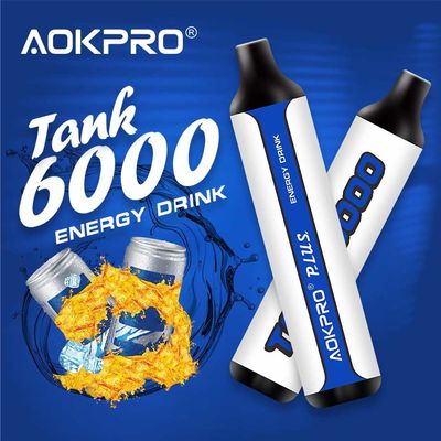 버릴 수 있는 5% 니코틴은 6000개 퍼프 바에게 16 풍미를 청구하는 펜 USB-C를 기화시킵니다