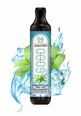 6000 퍼프 오래 지속되는 일회용 맛 Vape 펜 서브옴 탱크 USB-C