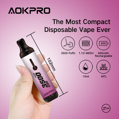사전 충전된 20 마그네슘 전략 무리 제한 협정 Nic 맛을 내 버릴 수 있는 바페스 3500 퍼프 바 600mAh