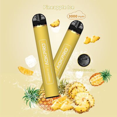AOKPRO SS PCTG 3000 퍼프 바 8 밀리람베르트 미리 채운 끌기 활성화된 펜