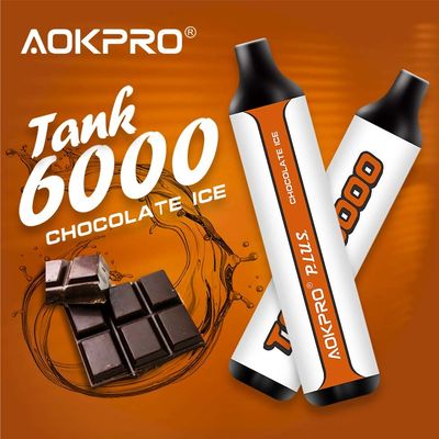 1.2ohm 메시 6000 분첩 처분할 수 있는 Vape 펜 초콜렛 얼음 풍미